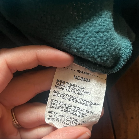 Under Armour Forest Green M/L Loose Crop Casual Spring Fall 1/4 Zip Sweatshirt - Picture 9 of 11